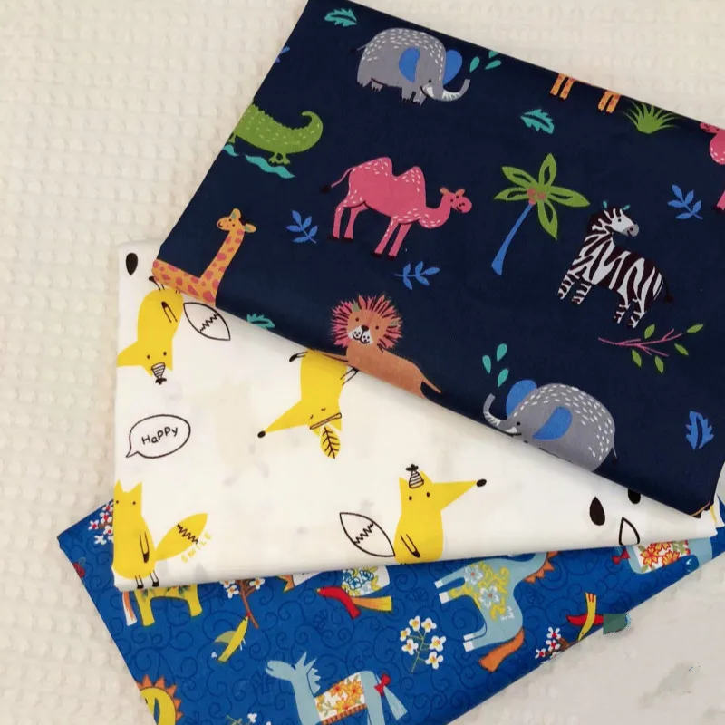 

160x50cm 100% Cotton Twill Fabric Printed Cotton fabric DIY Children's Wear Cloth Make Bedding Quilt Decoration Home