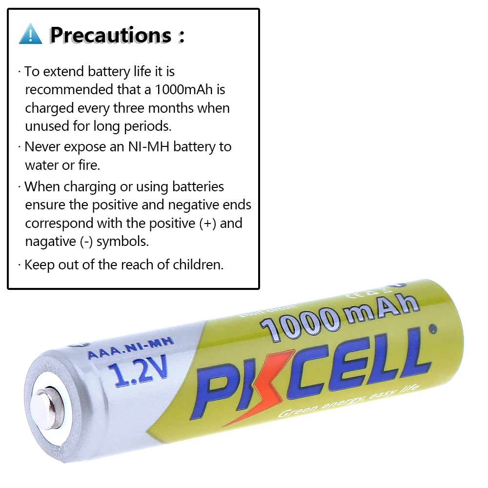 12 шт./3 crad PKCELL AAA батарея 1,2 в Ni-MH 3A 1000 мАч NIMH AAA аккумуляторные батареи Bateria Baterias