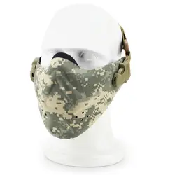 Супер легкий тактические; на пол-лица маска камуфляж тактический маска Открытый военный Wargame Пейнтбол Airsoft тактический половина маска