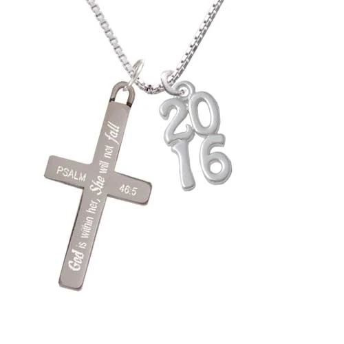 Vertical Year - 2016 - - She will not Fall - Cross Necklace (1)
