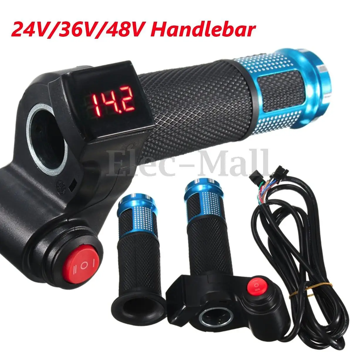 

12-48V E-Bike Electric Scooter Throttle Handle with Digital Voltage Indicator(4.8)