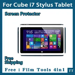 3 шт./лот HD Экран протектор для Cube i7 Стилусы 10.6 "Планшеты, CUBE i7 Стилусы защитный Плёнки Бесплатная доставка + 4 in1 Фольга Инструменты