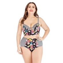 Plus Size Bikini Push Up Patchwork Swimsuit High Waist Swimwear Floral Swimsuit Bikini Striped Large Sizes 2019 Women Crop Top Plus Size Bikini Push Up Patchwork Swimsuit High Waist Swimwear Floral Swimsuit Bikini Striped Large Sizes 2019 Women Crop Top