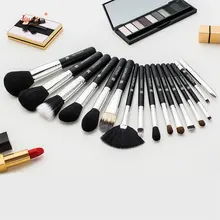 

jollity 15pcs Makeup Brush Set Beauty Tools Horse Hair Wood Handle For Women Loose Powder Blush Foundation Nose Shadow Make Up