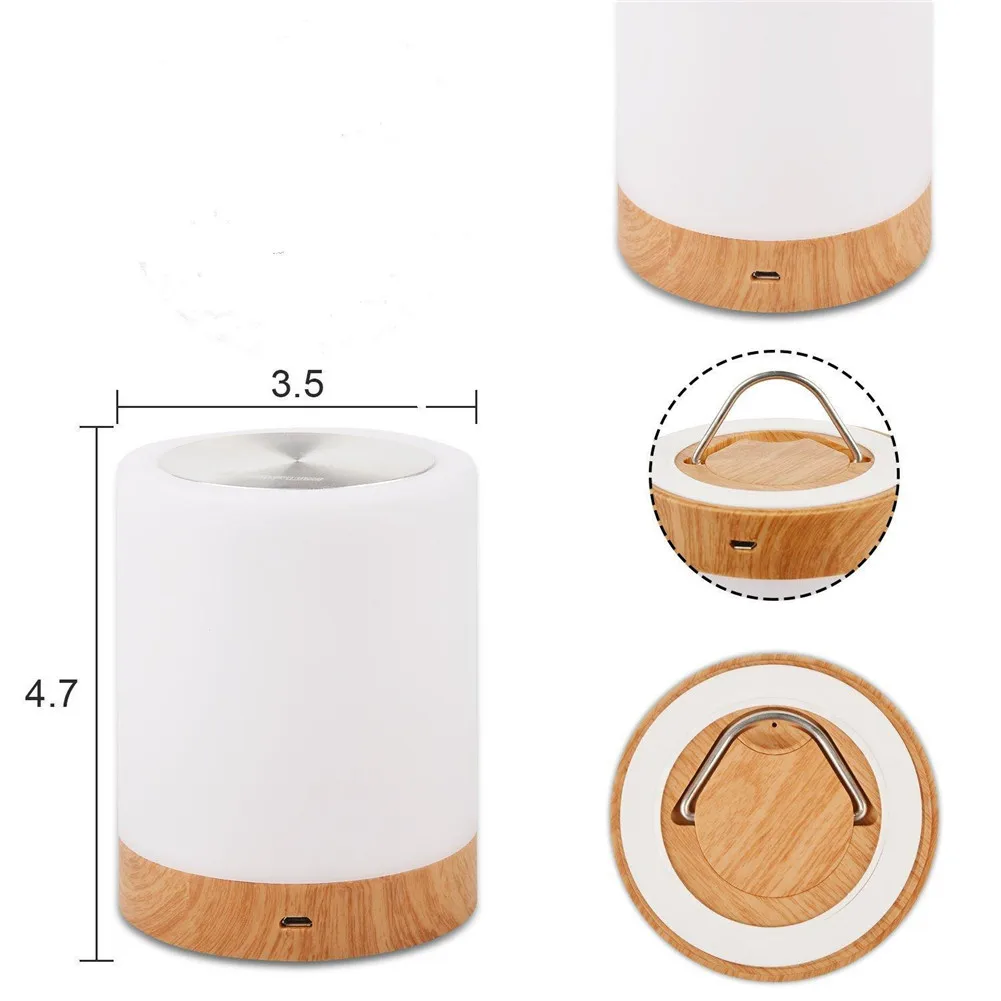

Rechargeable Table Lamp Bedside Light with Dimmable Warm Light Color Changing LED Touching Lamp HYD88