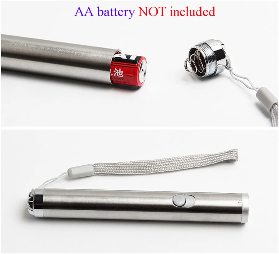 High Quality 304 Stainless Steel Multifunction Red Laser Pointer Mini LED Flashlight Counterfeit Detector 3 in 1 Lazer Sight Pen (6)