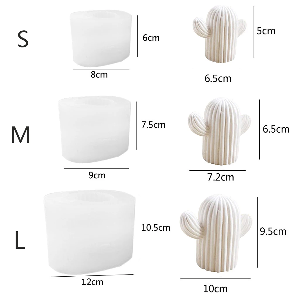 Кактус силиконовая свеча формы пластырь для ароматерапии пресс-форма ручной работы Моделя гипса S3