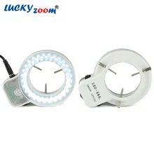 Luckyzoom 64 шт. светодиодный светильник-кольцо адаптер освещения микроскопа 26000lux для бинокулярного тринокулярного микроскопио аксессуары