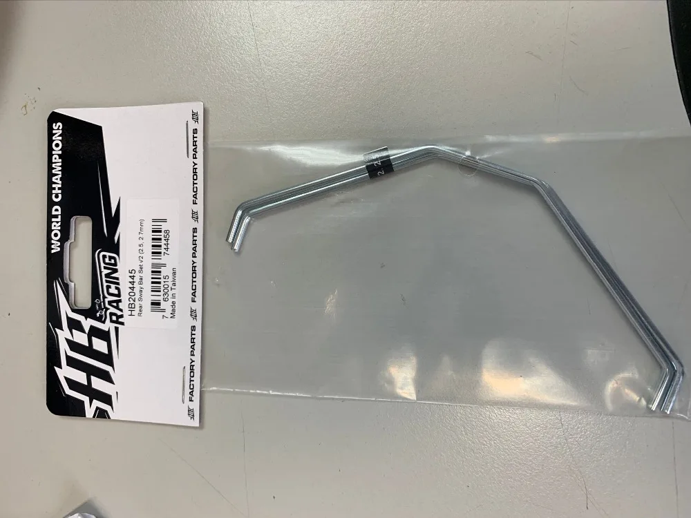 

HBS204445 HB Racing V2 Rear Sway Bar Set (2.5mm & 2.7mm)