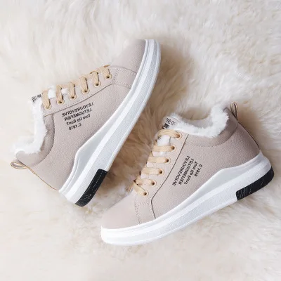Baskets Black Pour Maille beige Feminino Femmes Marche Tenis Velours Épais Femme Respirante Chaude Shoes2019 Mode Décontractées Plus Chaussures De Dames Lumière brown 6gqHO