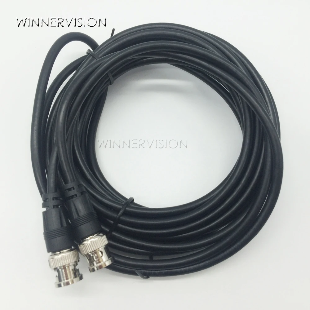 5 Meters RG58 CCTV Camera DVR BNC Male to BNC Male Video Coaxial Cable Extend Impedance RG58/ U-75 OHM 5m 16.4ft
