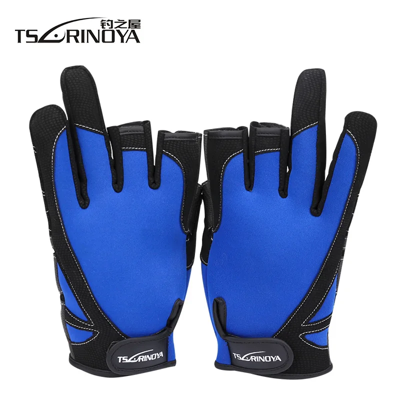 TSURINOYA 3 полпальца дышащие противоскользящие рыболовные приманки перчатки спортивные перчатки защита пальцев Luvas Guantes рыболовные снасти