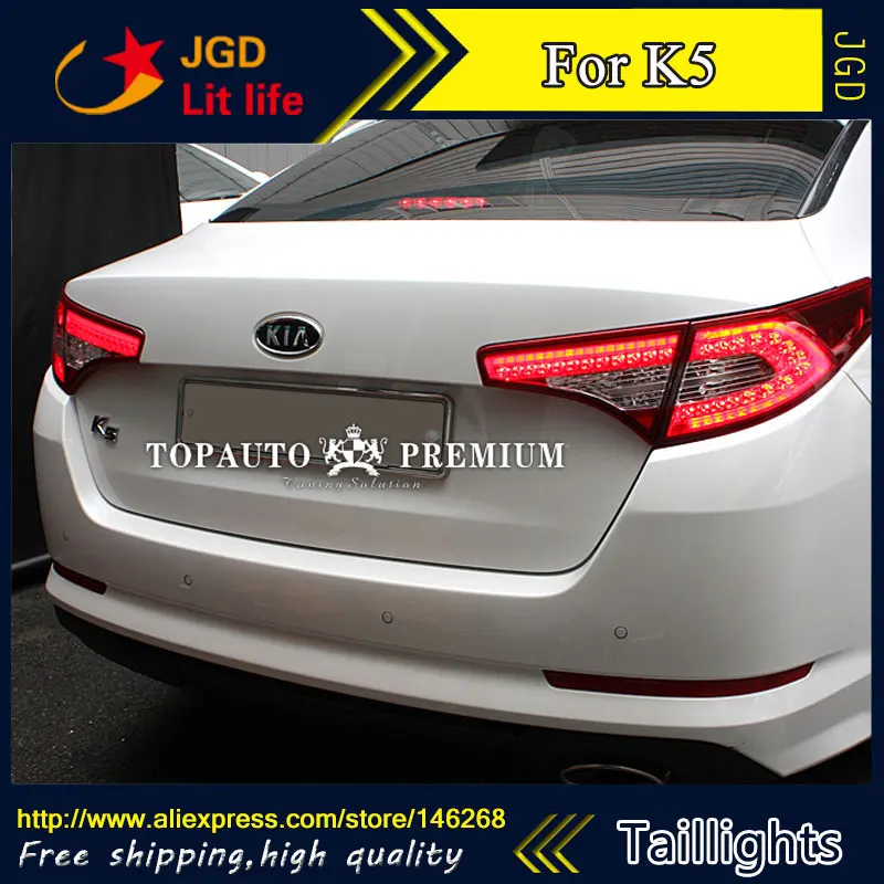 Car Styling tail lights for KIA K5 2010-2014 LED Tail Lamp rear trunk lamp cover drl+signal+brake+r