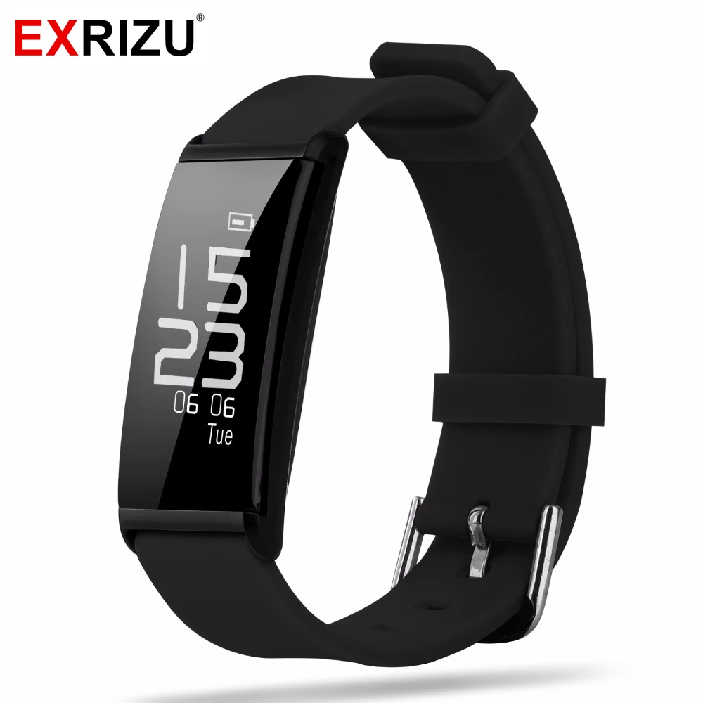 

EXRIZU Bluetooth Smart Wristband Smart Band Heart Rate & Blood Pressure Monitor Health Fitness Bracelet Pedometer Waterproof