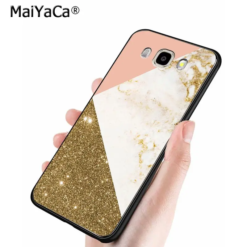 Fashion Geometric Splice Pattern Marble gold pink marble stone
