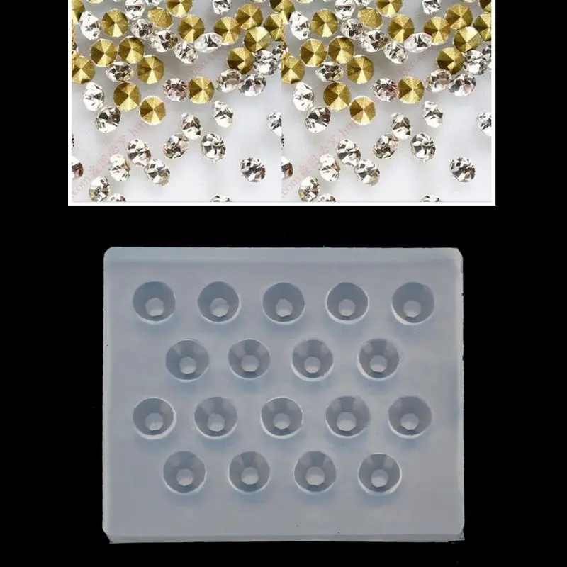 6 мм плоский Алмаз DIY кристаллы силиконовый полимерный литой формы кулон ювелирные изделия инструменты