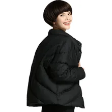 Плюс размеры M~ 3XL зима для женщин короткие куртки на утином пуху свободные женские утепленная парка Высокое качество Теплые пальт