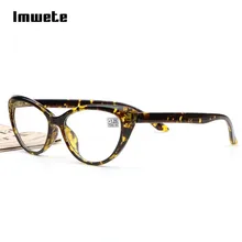 Imwete очки для чтения «кошачий глаз» Женская Цветочная оправа мужские ультралегкие прозрачные очки по рецепту+ 1,0 1,5 2,0 2,5 3,0