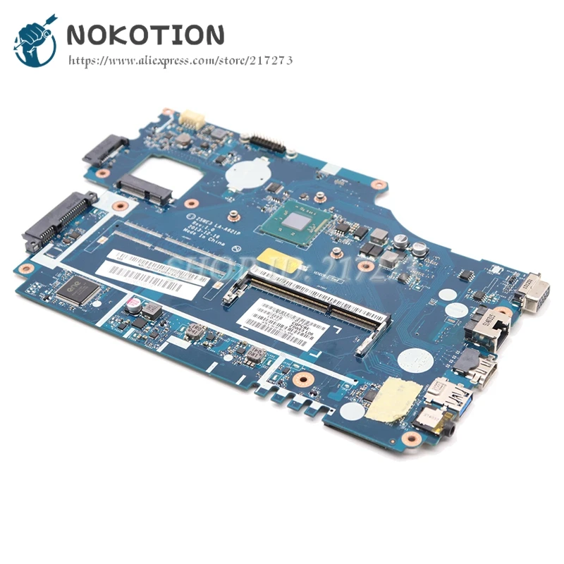 NOKOTION Z5WE3 LA-A621P NBY4711002 PC основная плата для acer Aspire E1-510 E1-510-2500 Материнская плата ноутбука логическая плата N2820 процессор