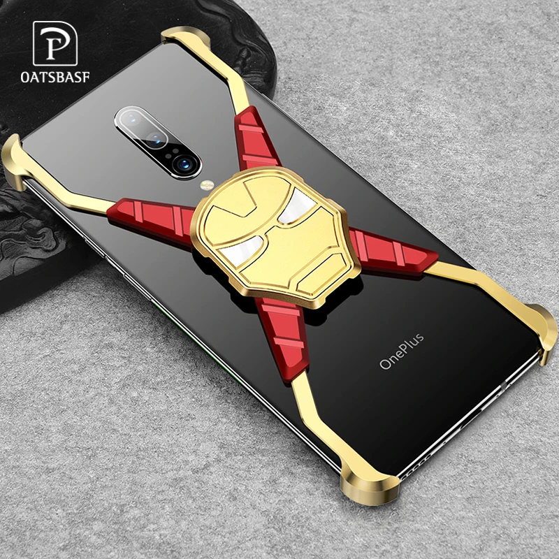

Iron Man Deluxe Metal Case for Oneplus 7 7 pro Case Personality Metal Bumper Shell Anti-drop and earthquake resistance case
