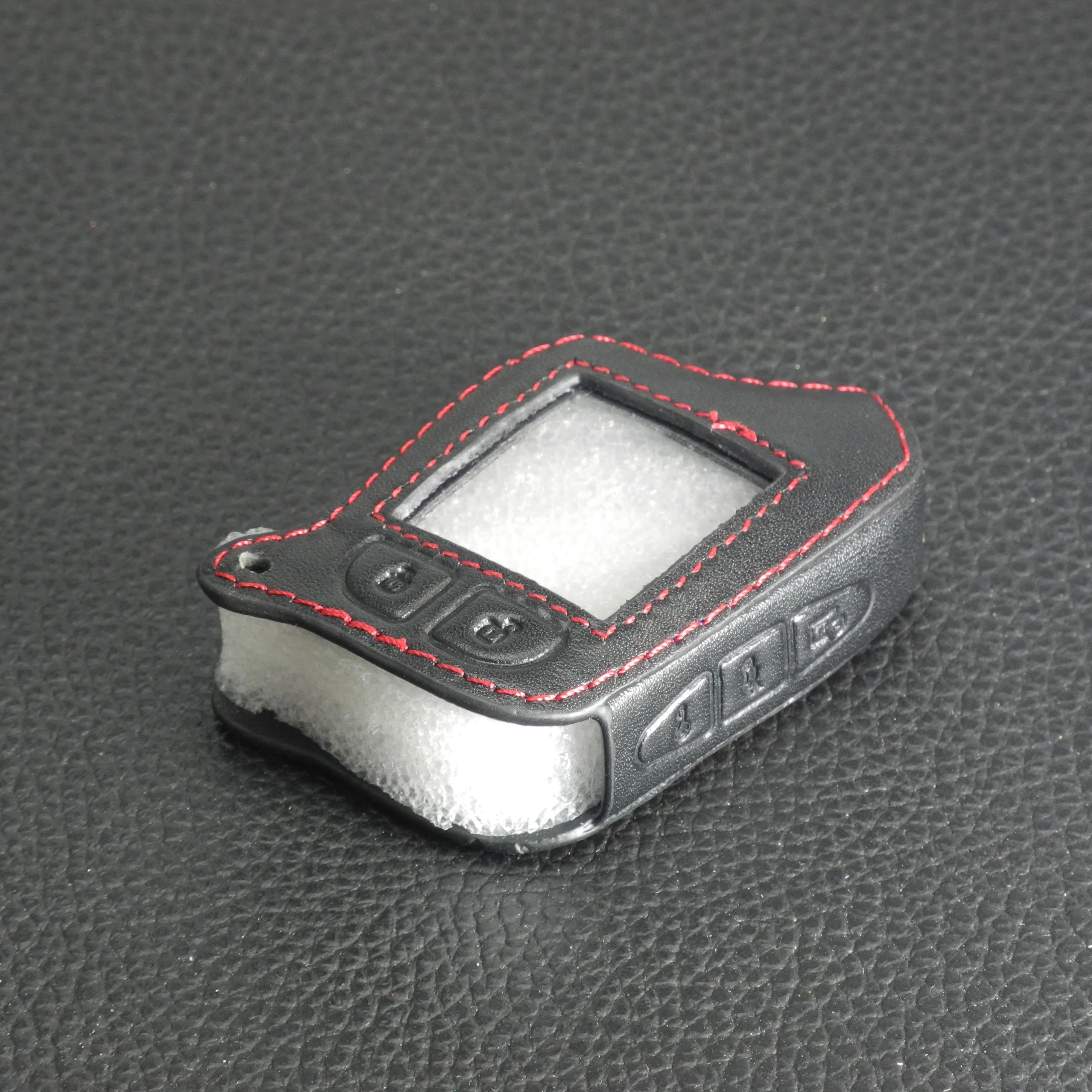 

jingyuqin Leather Case for Scher-Khan Magicar 13 14 M13 M14 m110as AUTO-SIGNALS Car Alarm Remote Controller LCD Keychain Cover