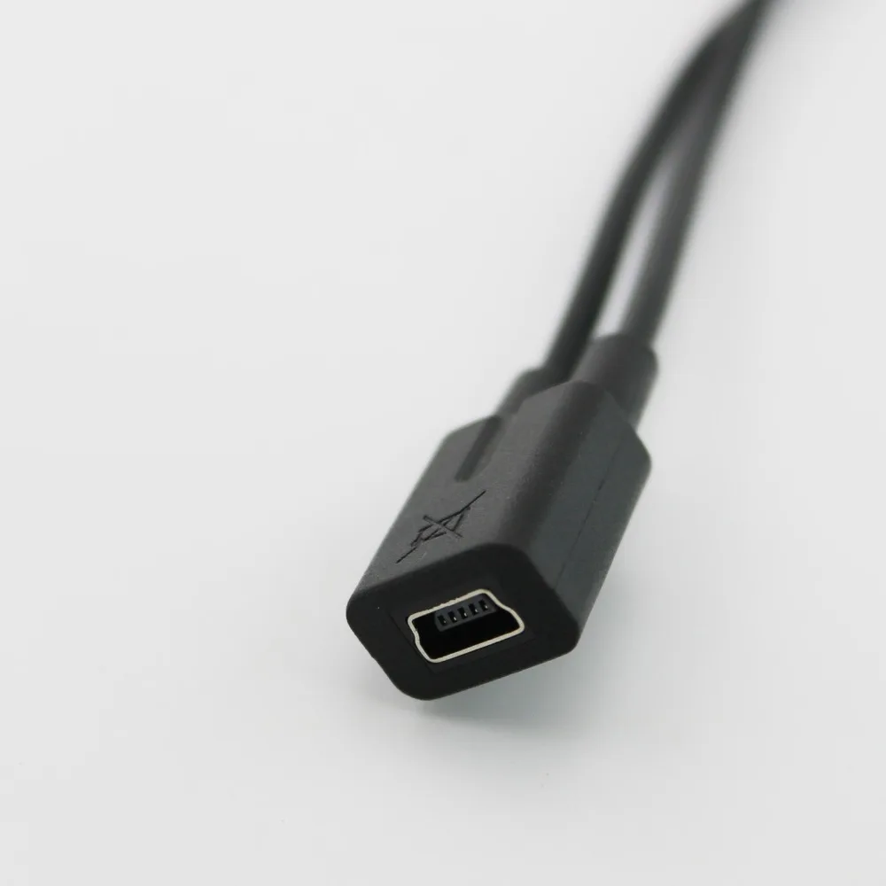 Mini usb female to 2 male cable 5 