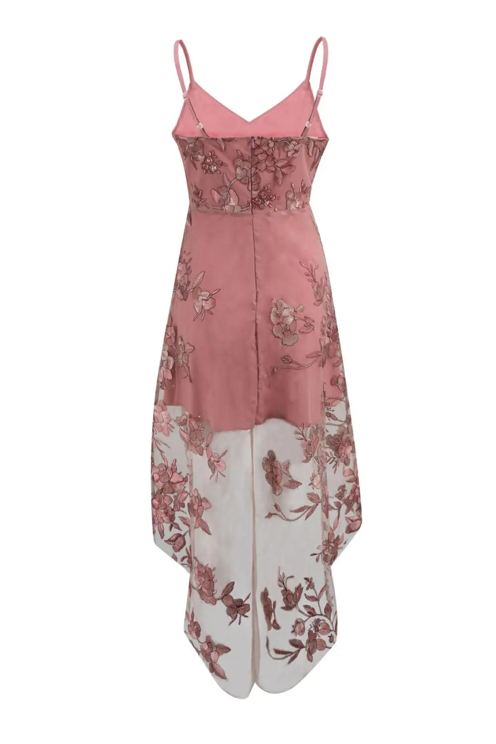 Pink Strap Mesh Dress