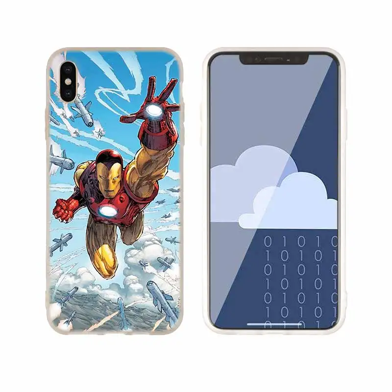 Чехол для телефона s силиконовый мягкий чехол для iPhone 11 Pro X XS Max XR 6 6S 7 8 Plus 5 4S SE Tony Stark Marvel чехол "Железный человек" крутой чехол - Цвет: as the picture 10