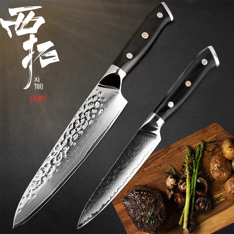 XITUO Дамаск Кухня шеф повара Ножи набор 67 слой Vg10 японский Profesional Кливер Santoku нож