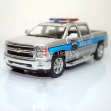 KT 1/46 масштаб автомобиля игрушки полиции Ver. Chevrolet Silverado литая под давлением металлическая модель автомобиля для подарка/детей/коллекции