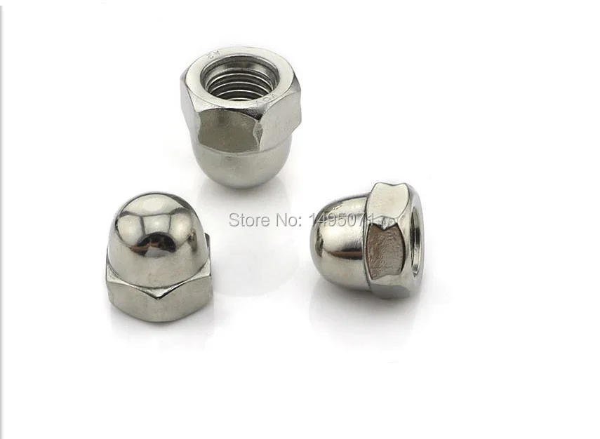 10pcs/Lot Metric DIN1587 304 Stainless Steel M6 Acorn Nut Hexagon Domed
