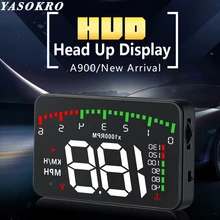 YASOKRO A900 Car Head Up Display OBD2 Car HUD Speedometer Windshield Projector Digital Meter Car Driving Data Diagnostic Display