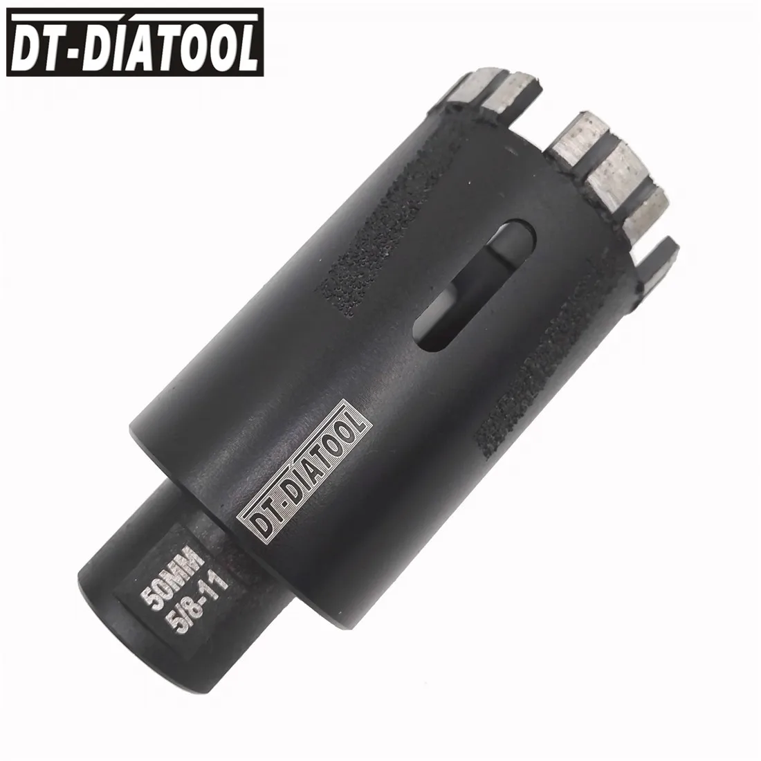 DT-DIATOOL 50mm 1unit Dry Laser Welded Diamond Drilling Core Bits With Side Protection 5/8"-11 inch Thread Drill Bits Dry or Wet