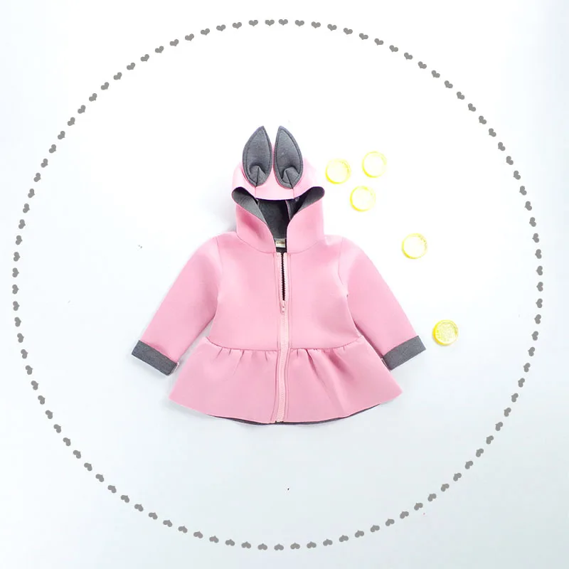 Новые детские JAS Мода с капюшоном пальто для девочек От 0 до 2 лет cappotto Bimbo одежда для малышей 7bbc020 - Цвет: Розовый