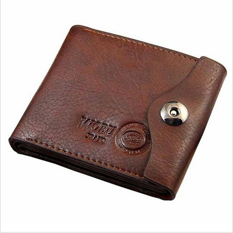 Men Hasp Wallet Leather Purse Trifold Wallets For Man High Quality Big