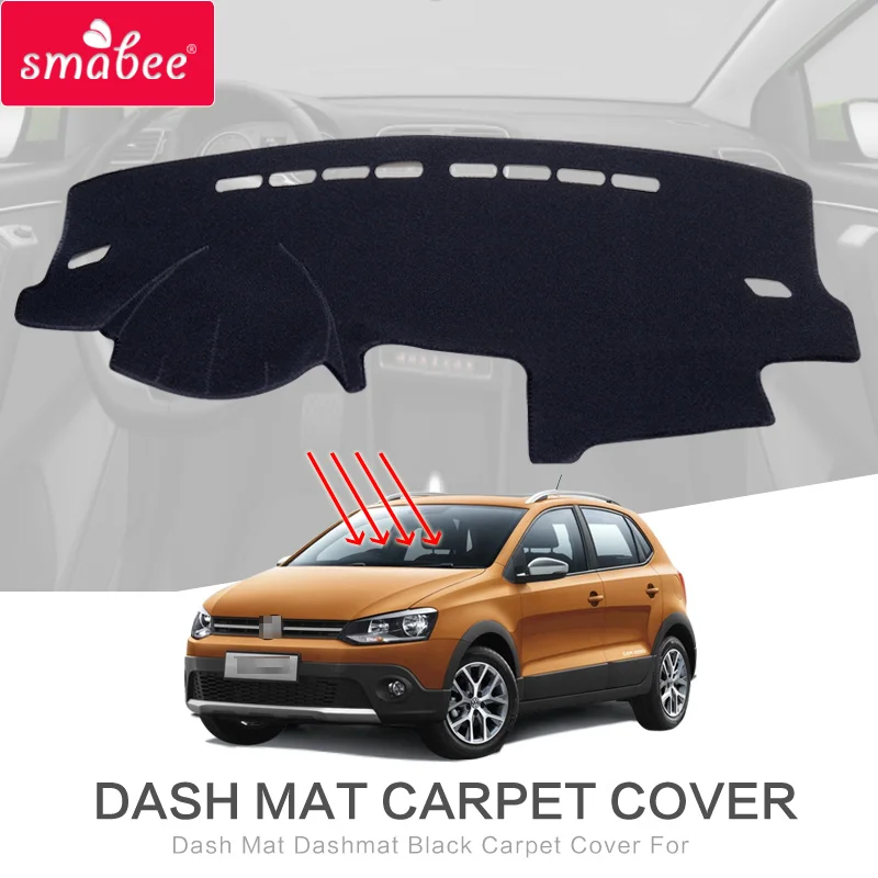 Smabee для Volkswagen POLO GTI POLO R 2011- коврик для приборной панели черный коврик для приборной панели автомобиля Солнцезащитная изоляция