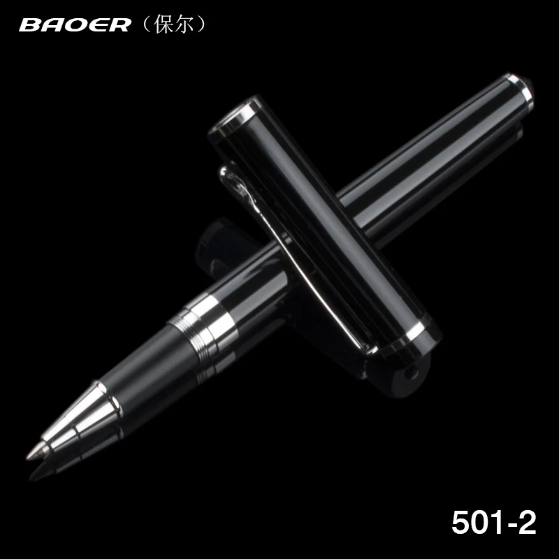 

Baoer High Quality Luxury 0.5mm Rollerball Pen School & Office Supplies Metal Ballpoint Pen For Student Stationery Gift