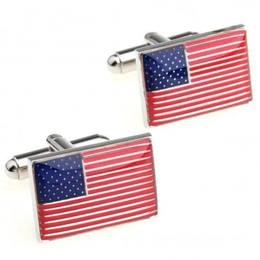 

US America USA Flag Cufflink 2 Pairs Free Shipping Promotion