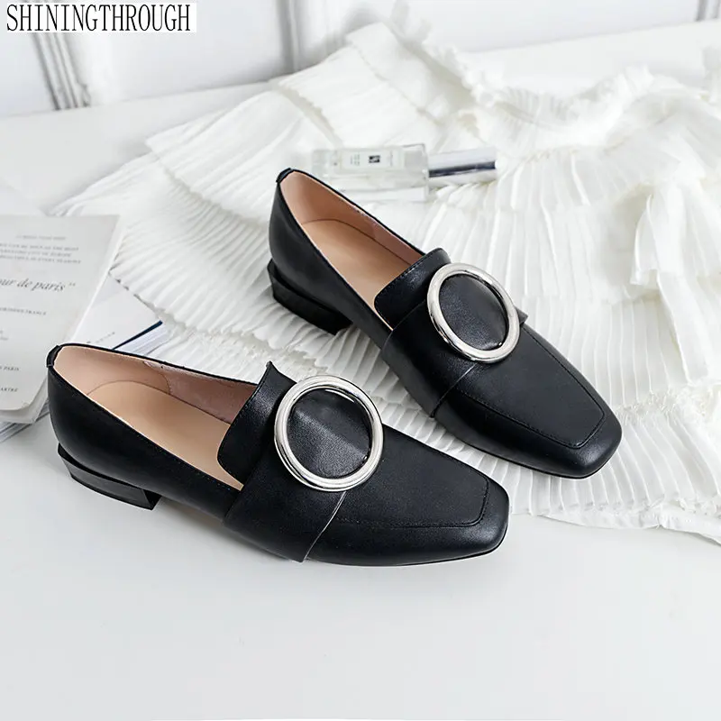 

2019 spring and autumn new style women's pumps low heels fashion comfortable lazy shoes women size 34-43