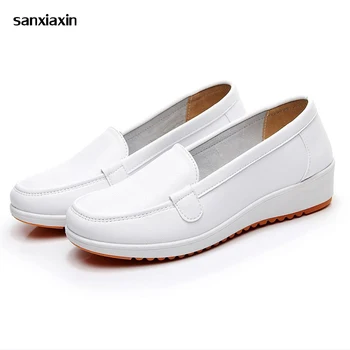

Doctor Nurse's Shoes Summer Soft Sole Non-slip Shoes High Quality White Women Wedge Hospital Medical Work Shoes Breathable Shoes