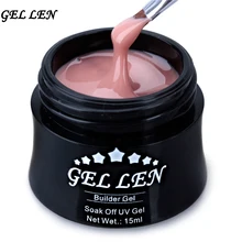 Gel Len Nude Color UV Builder Gel DIY Nail Art Decoration Manicure UV Gel Varnish White Pink Red