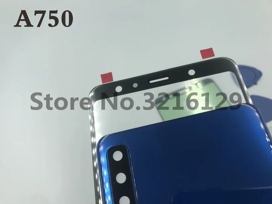 Новинка,, для samsung Galaxy A7 SM-A750, A750F, Задняя стеклянная крышка, задняя крышка, крышка батареи, дверь+ передняя стеклянная линза+ клей+ Инструменты