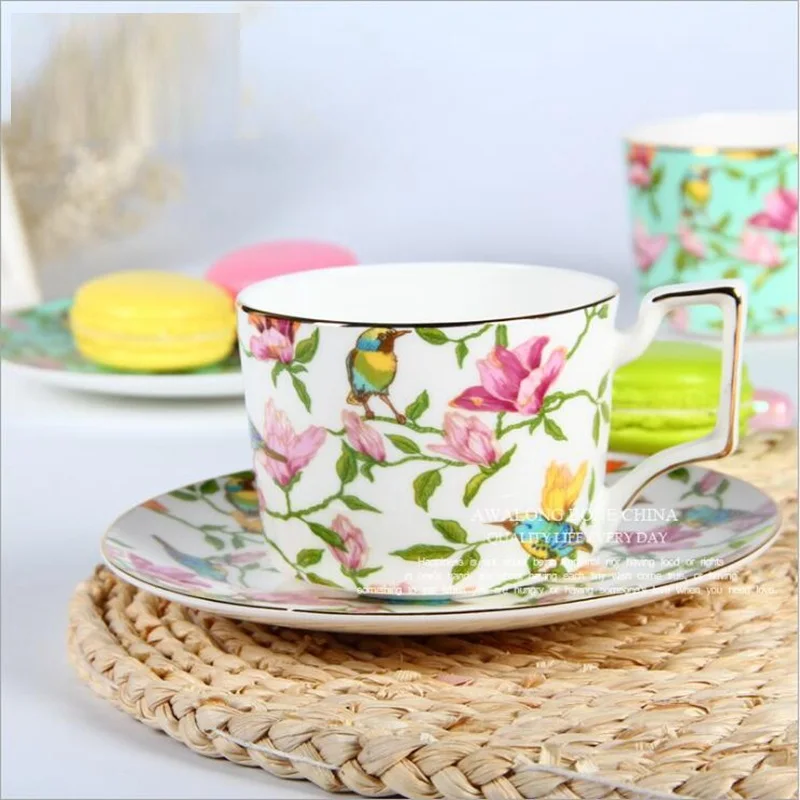 

2017 New Arrival European style Bone China Coffee Cup with Saucer Coffee Set