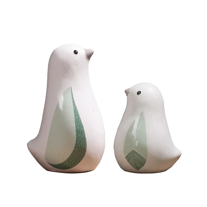 

Minimalism Advanced porcelain Nordic bird figurine ornaments Ceramics pigeon statue creative animal sculpture modern home decors