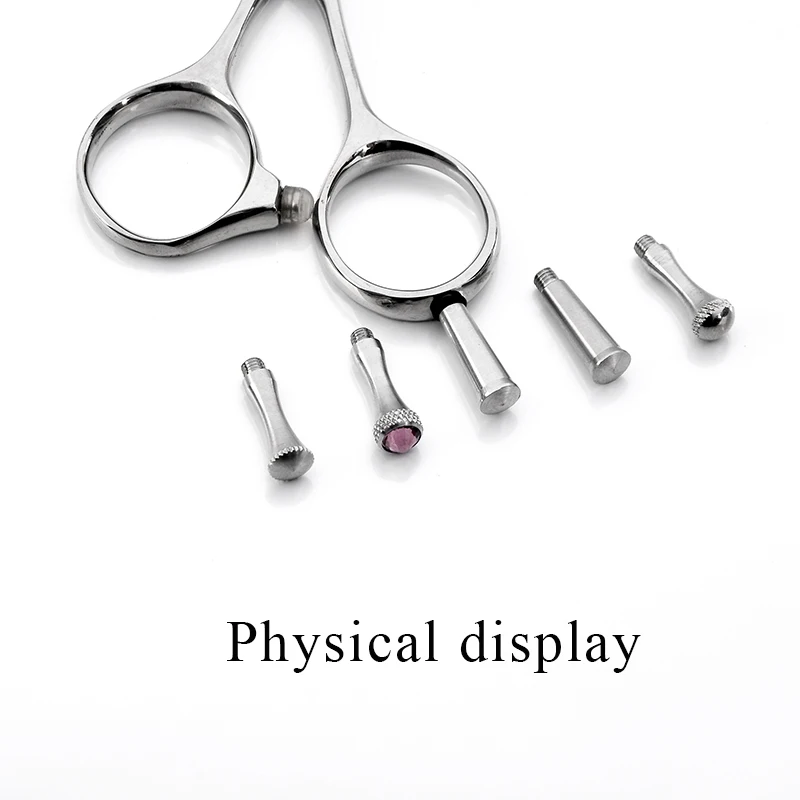 10 pieces/lot Hair Scissor Parts Removable Finger Rest Scissors Tang Rhinestone Tail Nail Clavo De Cola M:2.5*0.5mm 4