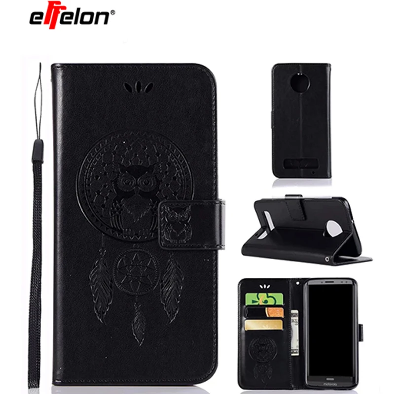 effelon New Phone Case For Motorola Moto Z3 Play Plain PU Wallet Flip Leather Soft bags play Cover | Мобильные телефоны и