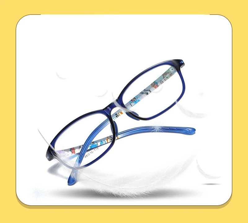 Iboode TR90 силиконовая квадратная рамка для детских очков, мягкие гибкие детские очки, носовые упоры, очки, простые зеркальные очки