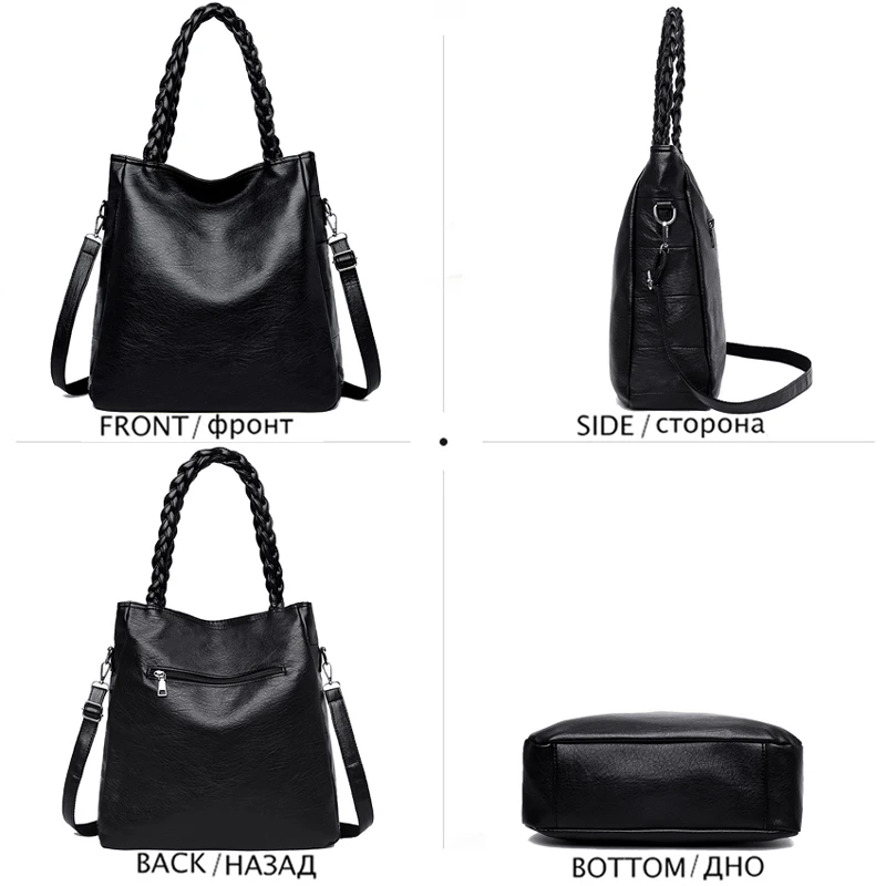 Повседневные женские сумки высокого качества, кожаная сумка на плечо, Большая вместительная сумка через плечо, роскошные брендовые сумки-мессенджеры