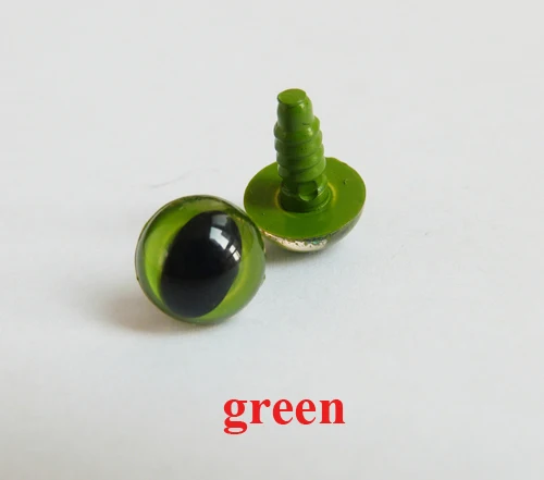 20pcs/lot colorful  Tiny 9mm toy cat eyes plastic safety eyes + washer for doll accessories--color option 5