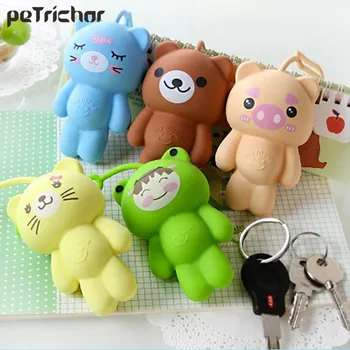 

Cute Cartoon Animal Cat Silicone Key Holder Case Bag Wallet Pendant